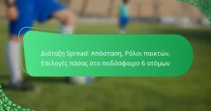 Διάταξη Spread: Απόσταση, Ρόλοι παικτών, Επιλογές πάσας στο ποδόσφαιρο 6 ατόμων